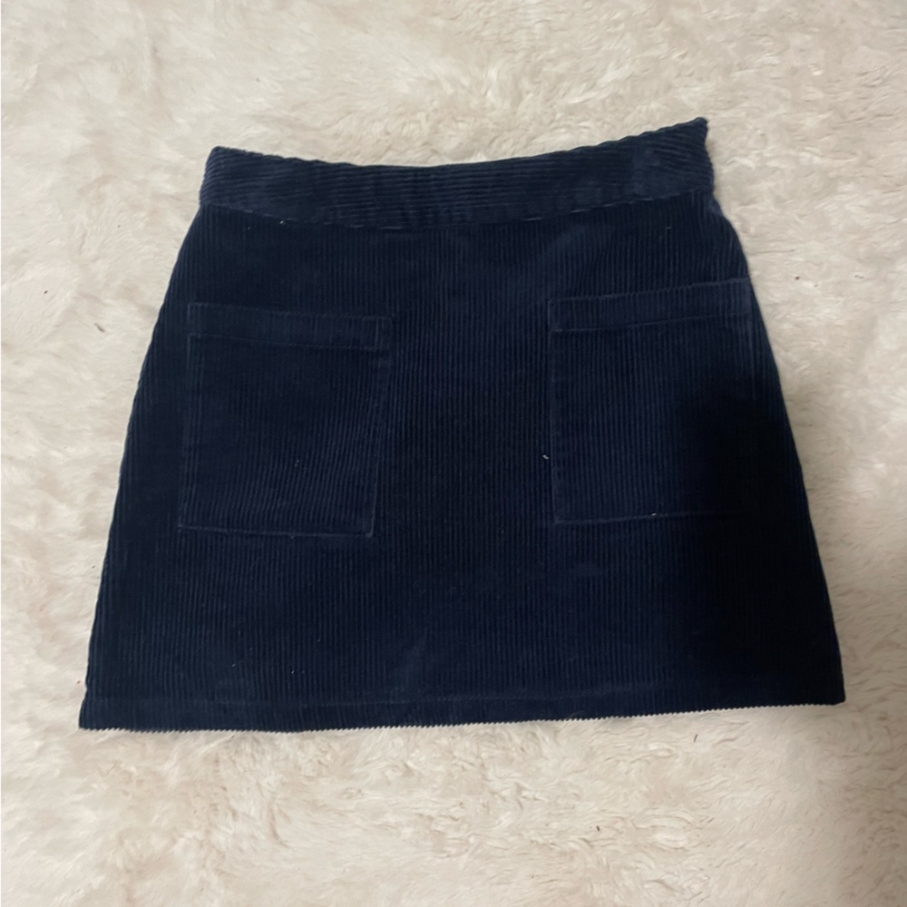 Size small. Corduroy Skirt. Navy blue.